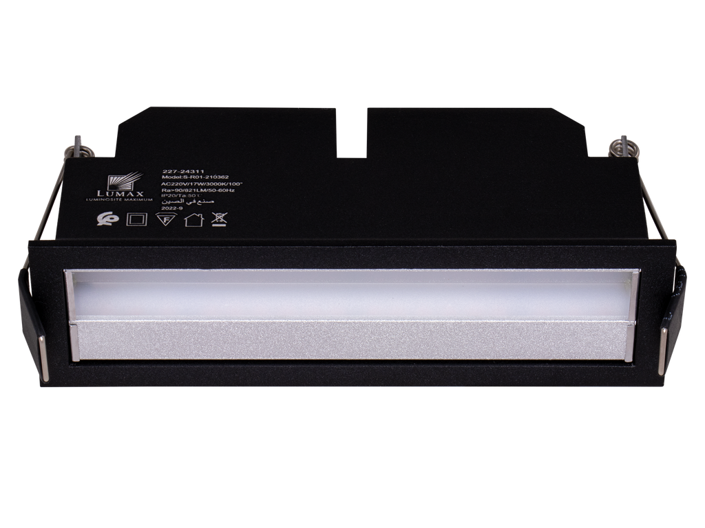 227-24311-SPOT LINEAIRE WALL WASHER LED A ENCASTRER FIXE RECTANGULAIRE 220V 100°