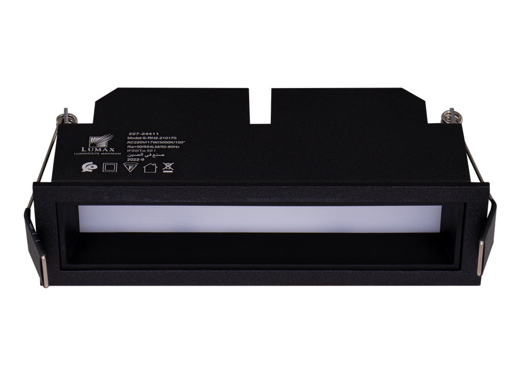 227-24411-SPOT PROJECTEUR LINEAIRE LED A ENCASTRER FIXE RECTANGULAIRE 220V 100°