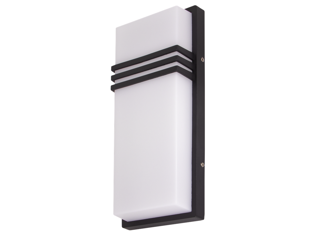 [J-HU6-911230] J-HU6-911230-APPLIQUE LED D'EXTERIEUR LED IP54 220V RECANTIO (12W, 3000K, NOIR)