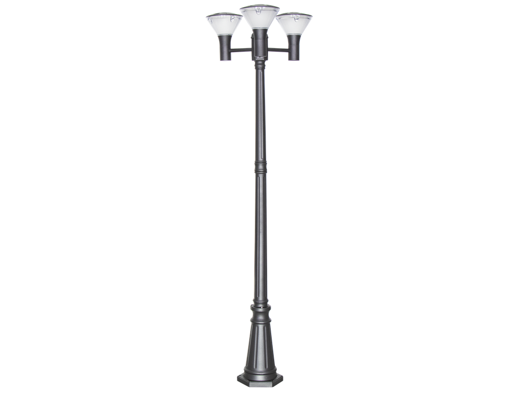 [J-PO6-662703] J-PO6-662703-POTEAU JARDIN 3*E27 220V 2METRES YORINKA (GRIS FONCE)