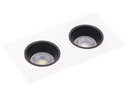 22-1-OSTANIA-2BN-SPOT 2*GU10 A ENCASTRER RECTANGULAIRE ORIENTABLE PVC