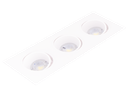 22-1-OSTANIA-3B-SPOT 3*GU10 A ENCASTRER RECTANGULAIRE ORIENTABLE PVC