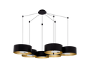 803-DAPHNE-006-SUSPENSION 6XG9 220V NOIR L120 W80 H130 DAPHNE