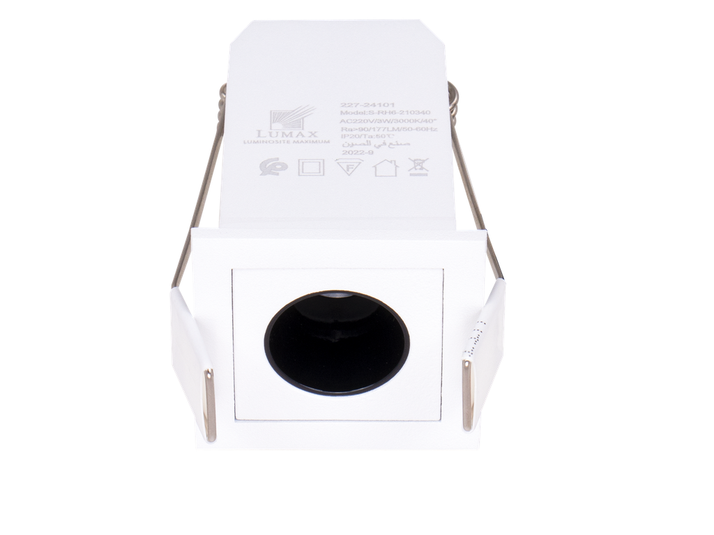 227-24101-SPOT LINEAIRE LED A ENCASTRER FIXE CARRE 220V 40°