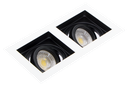 S-YLD-841006-SPOT 2*MR16 A ENCASTRER RECTANGULAIRE ORIENTABLE ALUMINIUM RENOKA