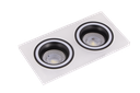 22-1-LILAC2-6352SPOT 2XMR16 A ENCASTRER ROND FIXE ACRYLIQUE + ALU